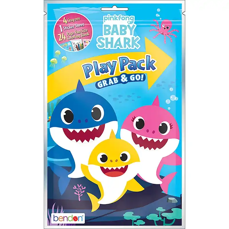 Baby Shark Activity And Coloring Book - 24 Pages, Assorted Themes