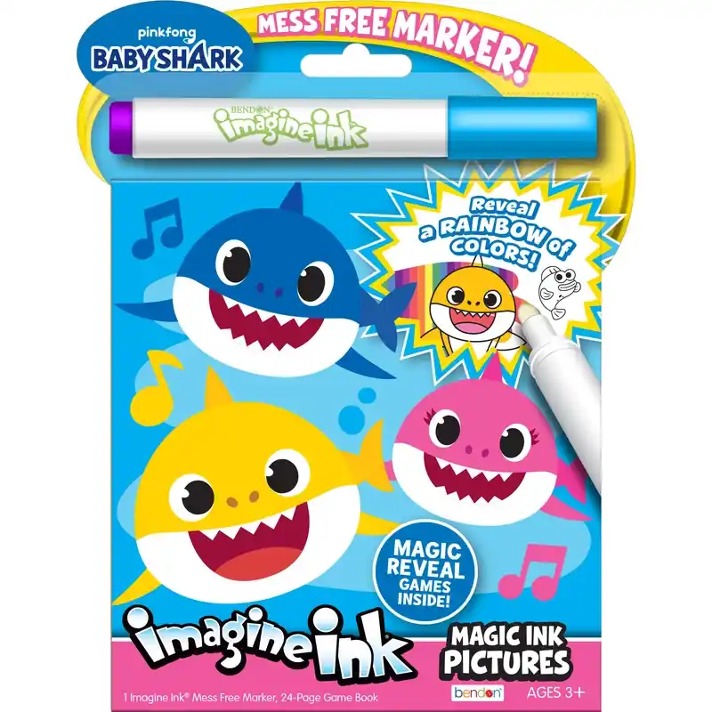 Activity And Coloring Book Assorted - Baby Shark Theme, 24 Pages, 7.4 X 6.25 X 9.15 In.