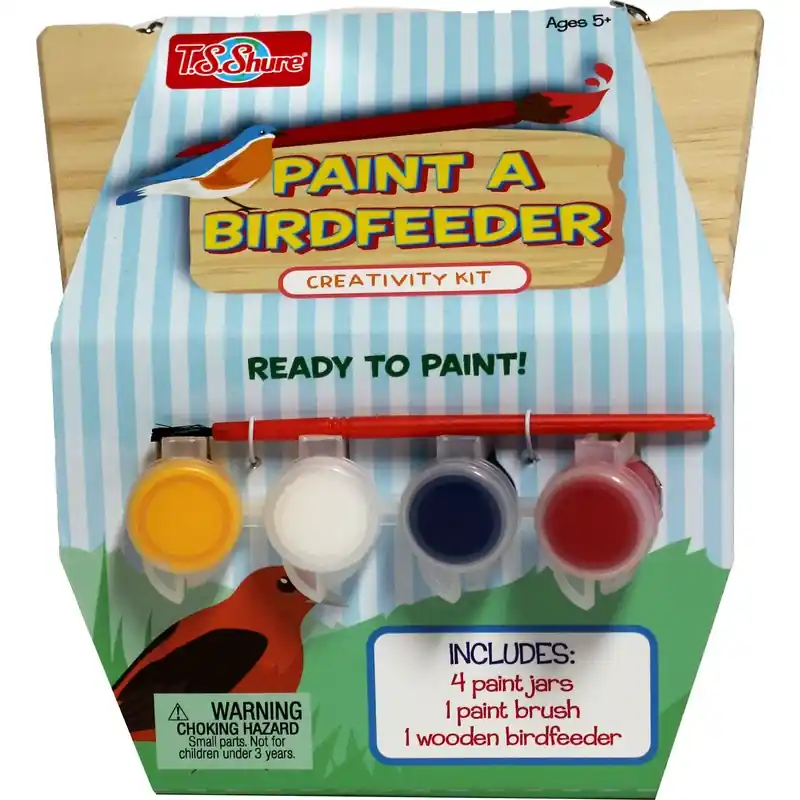 Paint A Birdfeeder Kit Wooden Brown 6 Pieces For Ages 5 And Up