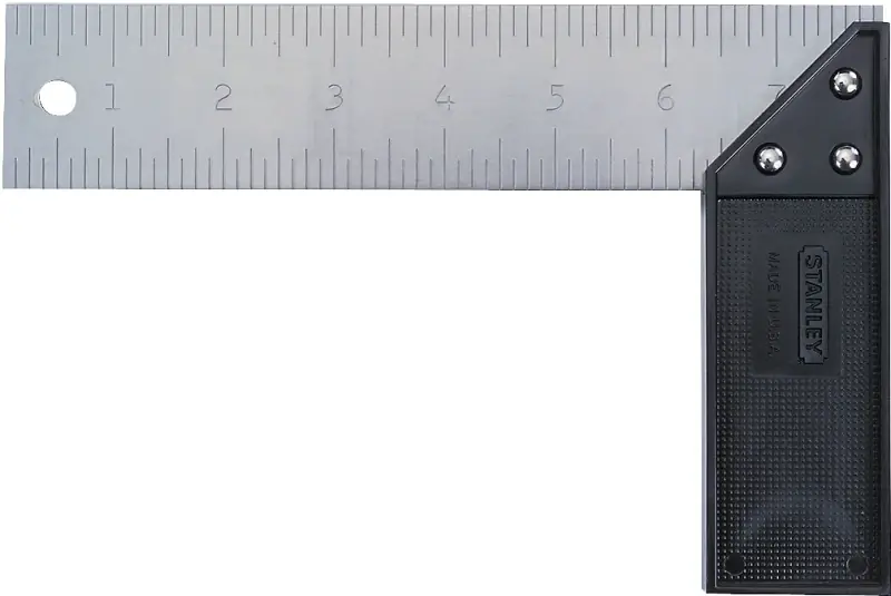 8 In. L X 4 In. H Plastic Try Square Model 46-502 For Precision Angles