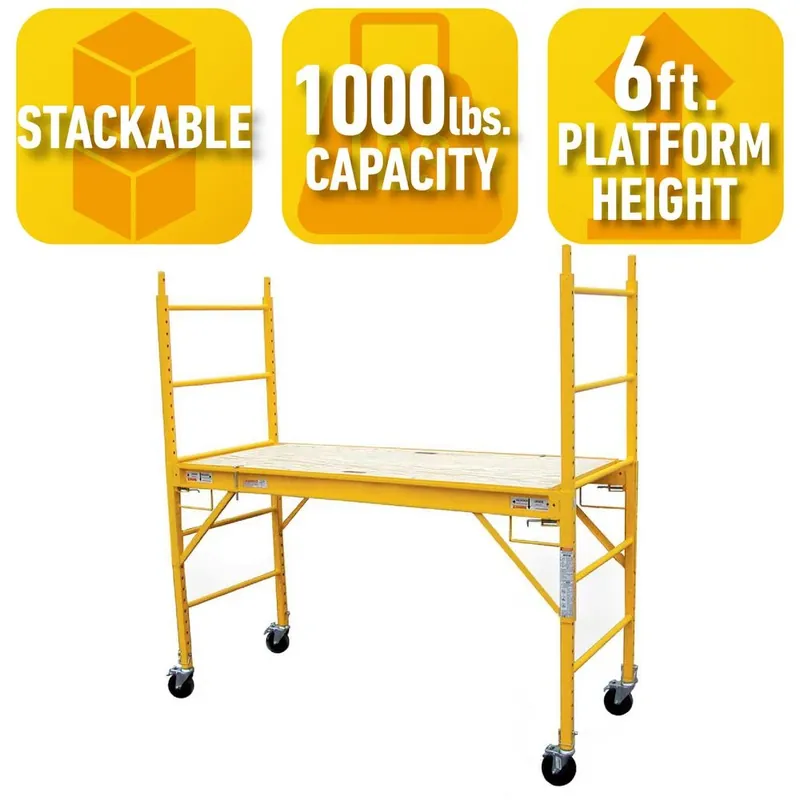 6 Ft. X 6 Ft. X 29 In. Pro-series Multi-use Drywall Baker Scaffolding, 1000 Lb Capacity