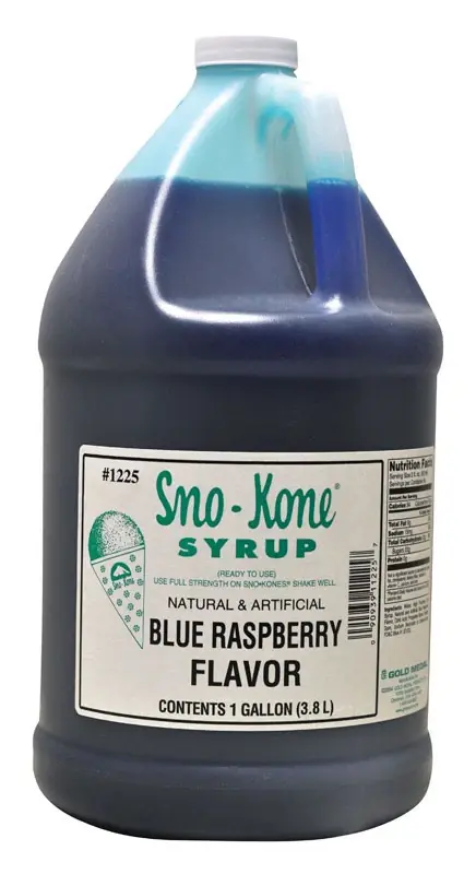 Gold Medal Sno-Kone Blue Raspberry Syrup 128 Oz