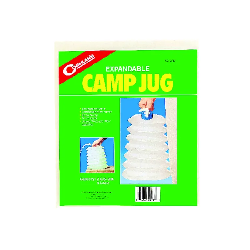 Coghlan‘s White Expandable Camp Jug 12.000 In. H X 10.375 In. W X 2 In. L 2 Gal 1 Pk