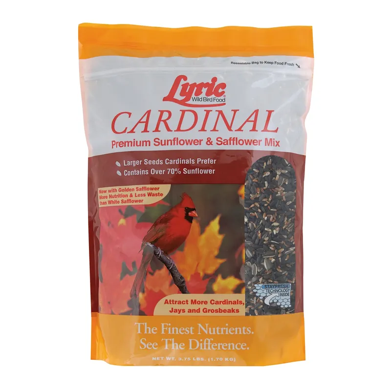 Cardinal Wild Bird Food, Premium Sunflower And Safflower Mix, 3.75 Lbs.