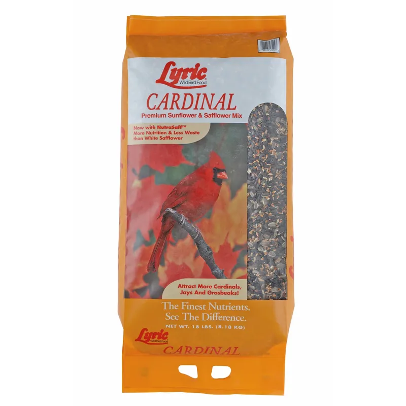 Cardinal Premium Wild Bird Food, Sunflower And Safflower Mix, 18 Lbs.