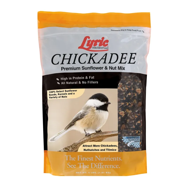 Chickadee Wild Bird Food, Premium Sunflower & Nut Mix, 4 Lbs.