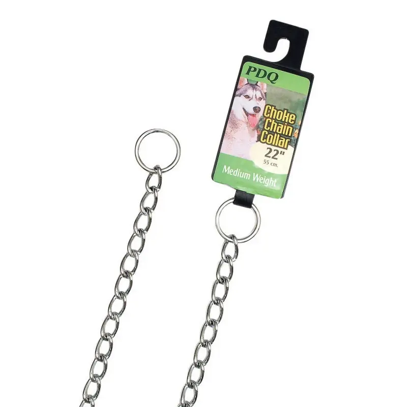 Silver Steel Dog Choke Chain Collar Large/x-large 22" Length 2.5mm Width