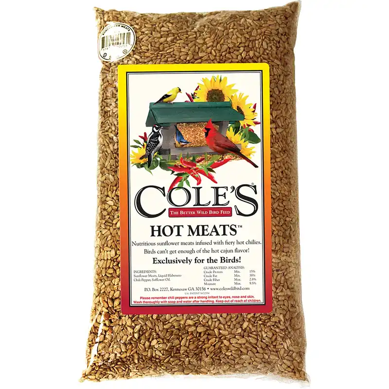 Hot Meats Bird Food, Sunflower Meats With Hot Chilies, 5-Lbs.