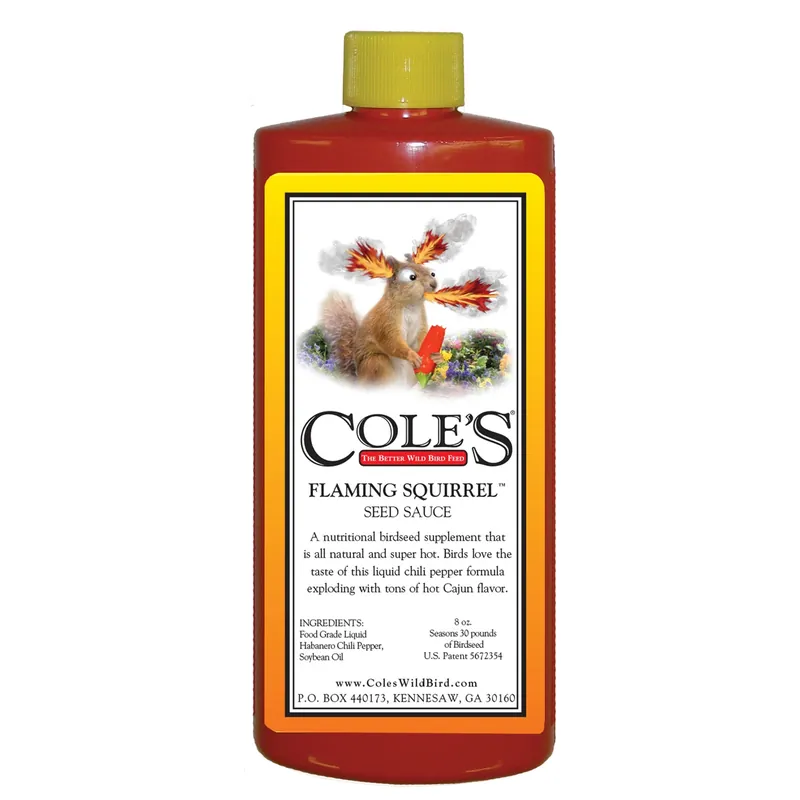 Wild Bird Seed Supplement, Flaming Squirrel Seed Sauce, 8-oz.