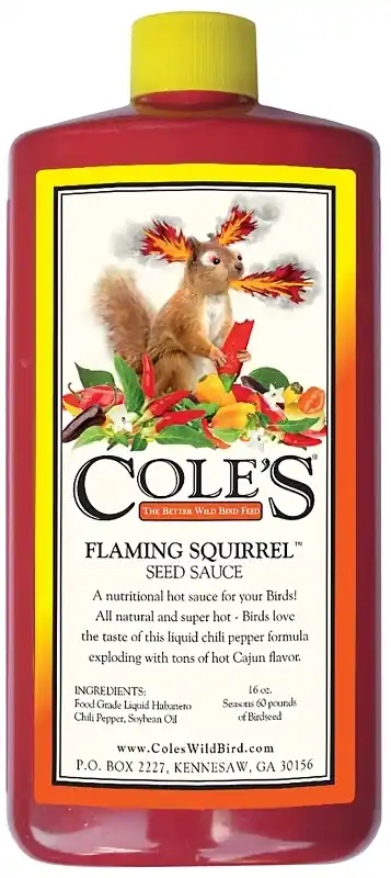 Wild Bird Seed Supplement, Flaming Squirrel Seed Sauce, 16-oz.