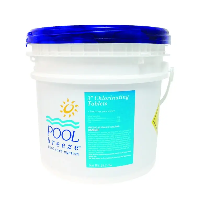 Pool Care System Chlorinating Tablets 24.5 Lb - High Chlorine 3 Inch Tablets