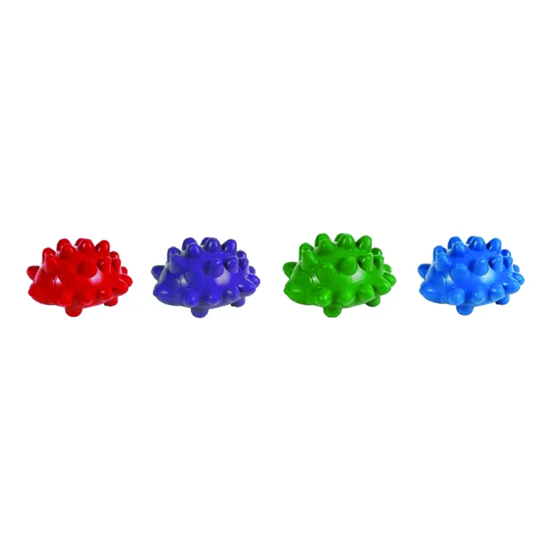 Chomper For Dog Assorted Rubber Hedgehog Squeaker Dog Toy Large 4 Pk