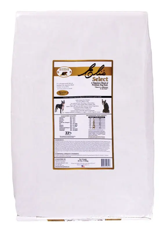 Elis Select Gold Label Pork And Chicken Dry Dog Food Grain Free 20 Lb