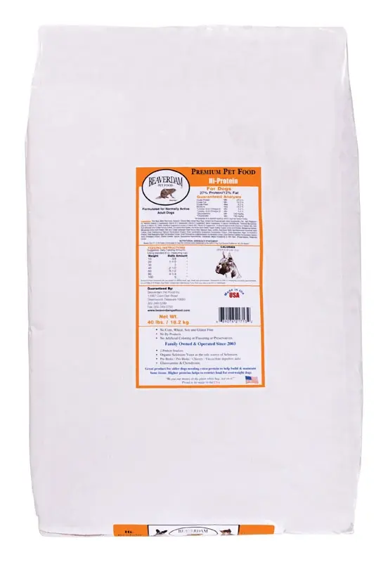 Hi-protein Adult Pork And Chicken Dry Dog Food 40 Lb - All Natural