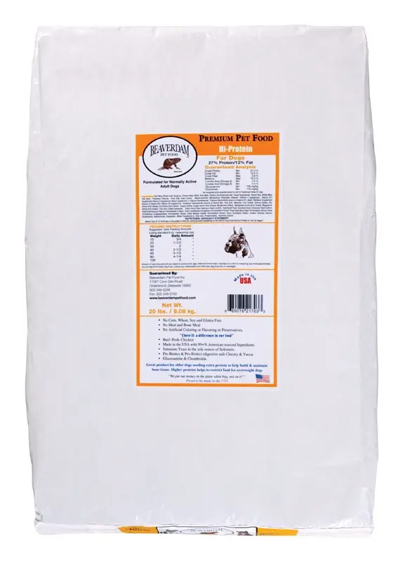 Hi-protein Adult Pork And Chicken Dry Dog Food 20 Lb
