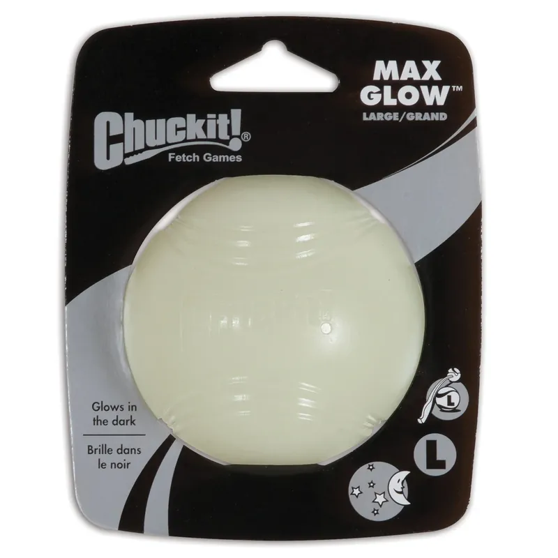 Chuckit! Max Glow For Dog White Rubber Dog Toy Large 1 Pk