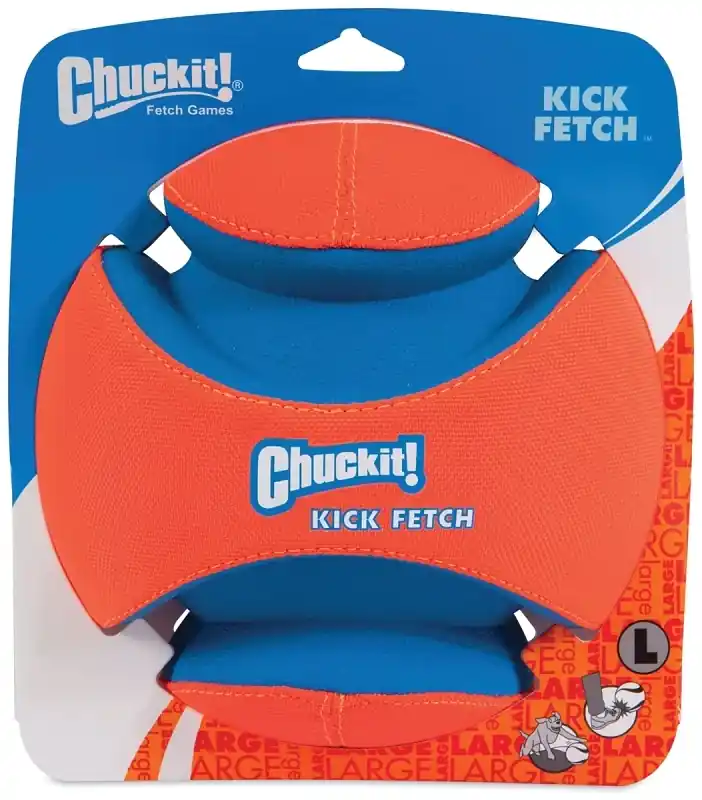 Chuckit! For Dog Blue/Orange Rubber Kick Fetch Ball Dog Toy Large 1 Pk