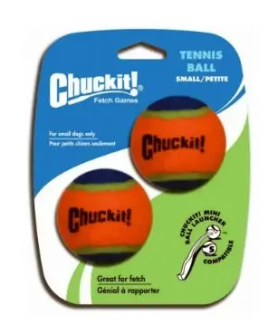 Chuckit! For Dog Multicolored Rubber Ball Launcher Tennis Balls Small 2 Pk