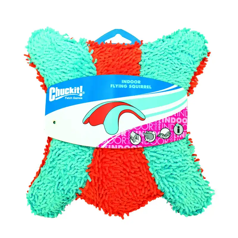 Chuckit! For Dog Blue/Orange Terrycloth Flying Squirrel Medium 1 Pk