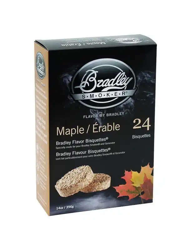 Bradley Smoker All Natural Maple Wood Bisquettes 24 Pk