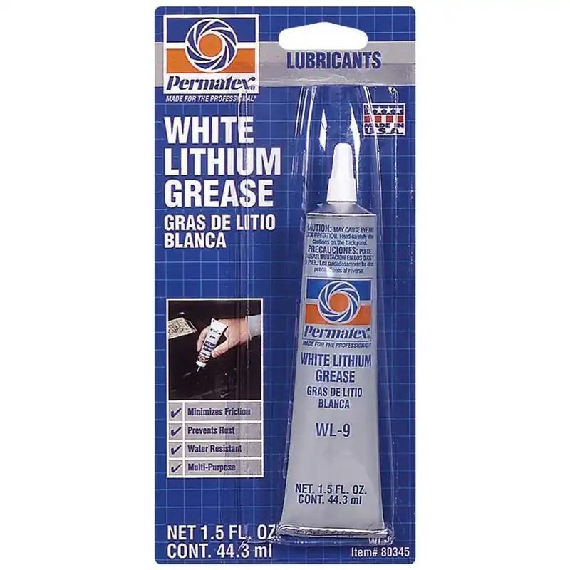 White Lithium Grease 1.5 Oz Tube - Automotive Lubricant For Metal Surfaces