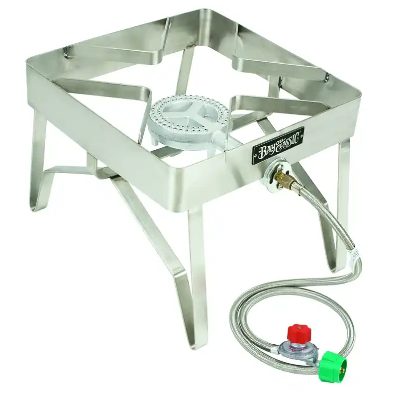 41000 Btu Stainless Steel Outdoor Cooker With 16 In Cooking Surface