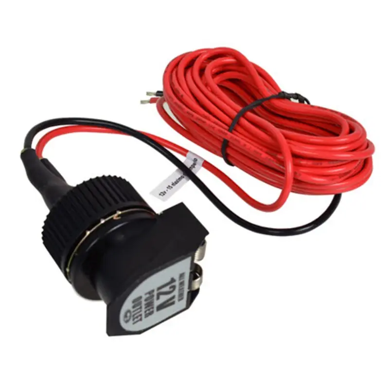 Custom Accessories 12 V Black/Red Socket For Universal 1 Pk