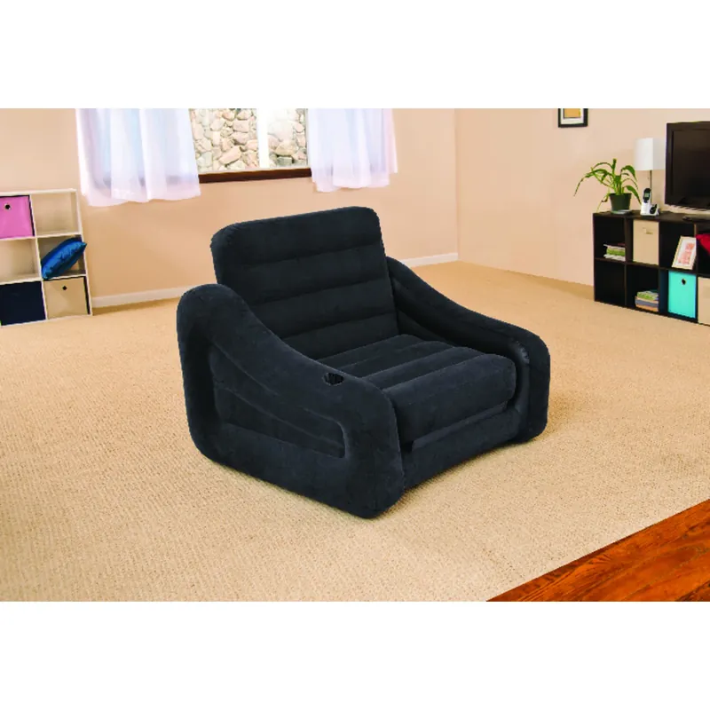Folding Air Chair/bed Twin - Model 66551ep - Gray Color
