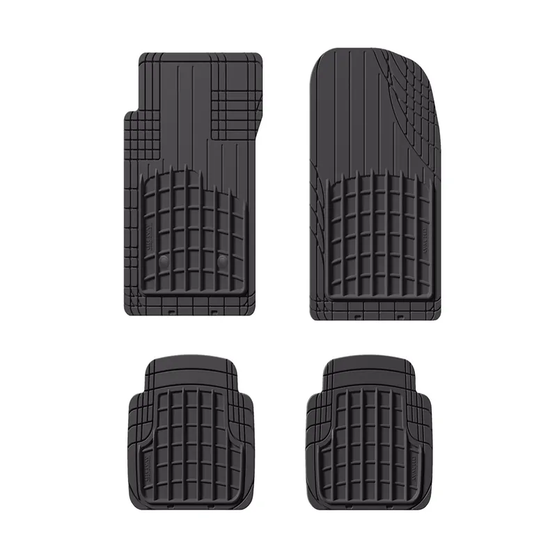 WeatherTech Trim-To-Fit Black Rubber Auto Floor Mats 4 Pk