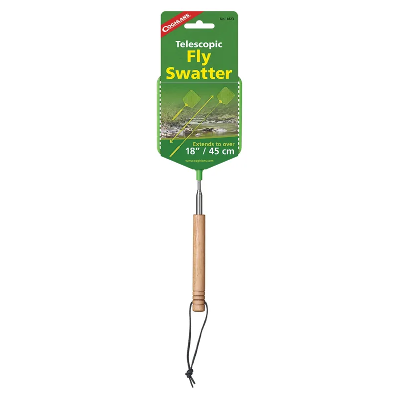 Green Aluminum Fly Swatter With Telescopic Handle, Model 1823