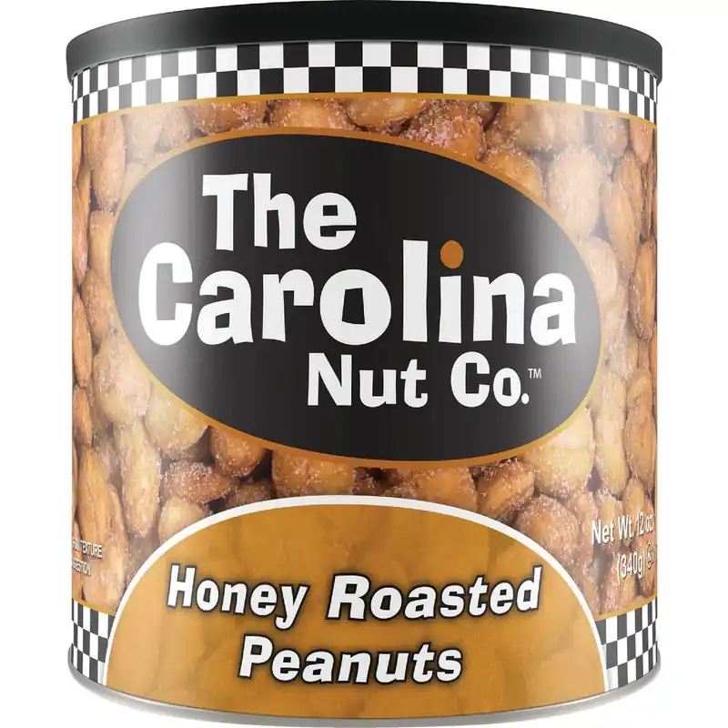 Carolina Nut Co. Honey Roasted Peanuts 12 Oz Can