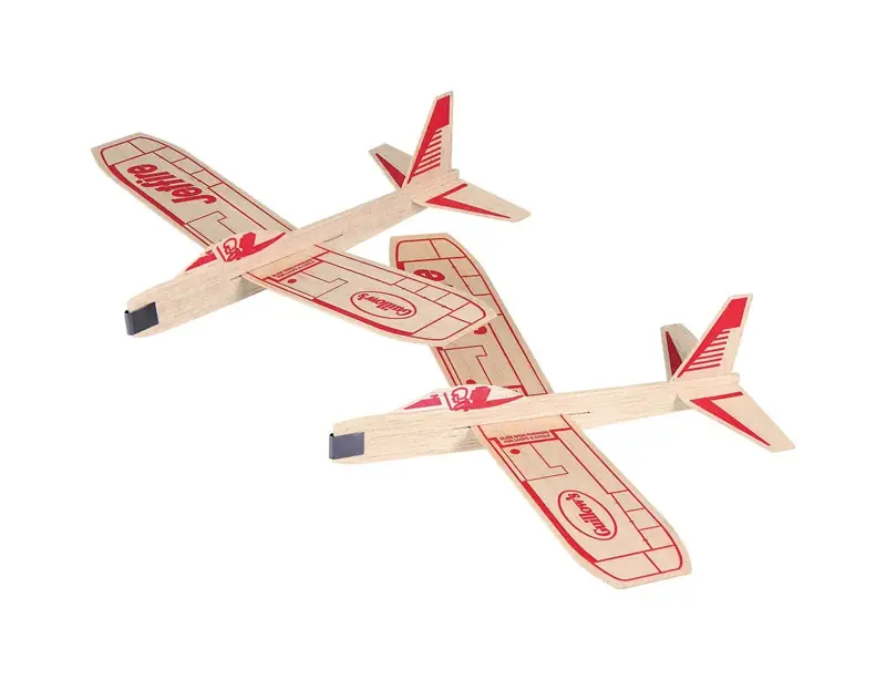 Paul Guillow Jetfire Glider Plane Natural 2 Pc