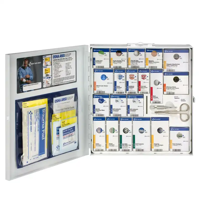 Smart Compliance First Aid Cabinet, Metal Case, 50-Person