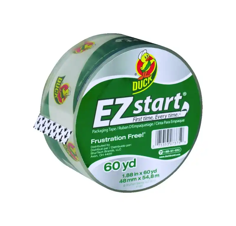 Ez Start 1.88 In. W X 60 Yd L Clear Packing Tape - Frustration-free Design