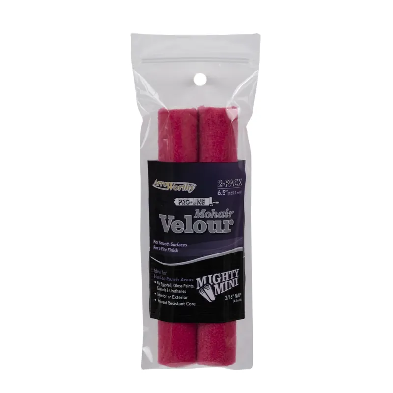 ArroWorthy Pro-Line Mohair Blend 6.5 In. W X 3/16 In. Mini Paint Roller Cover 2 Pk