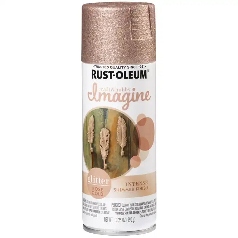 Rust-Oleum Imagine Glitter Rose Gold Spray Paint 10.25 Oz