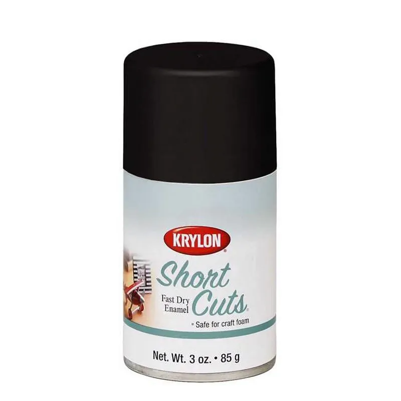 Short Cuts Flat Black Spray Paint 3 Oz - Versatile Crafting Solution