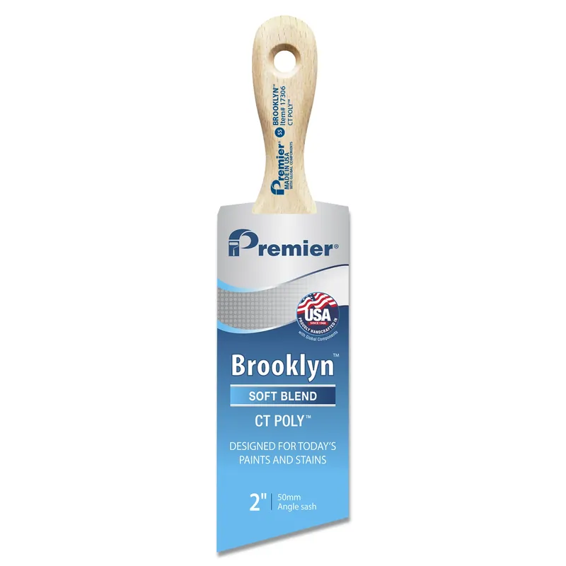 Brooklyn Short Angle Sash Paint Brush, Poly, 2 In.