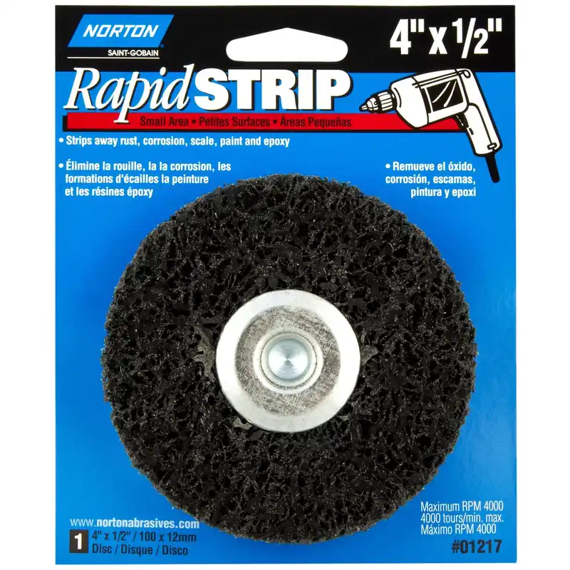 Rapid Strip 4 In. Silicon Carbide Disc Spindle-mounted Wheel, Coarse Grit