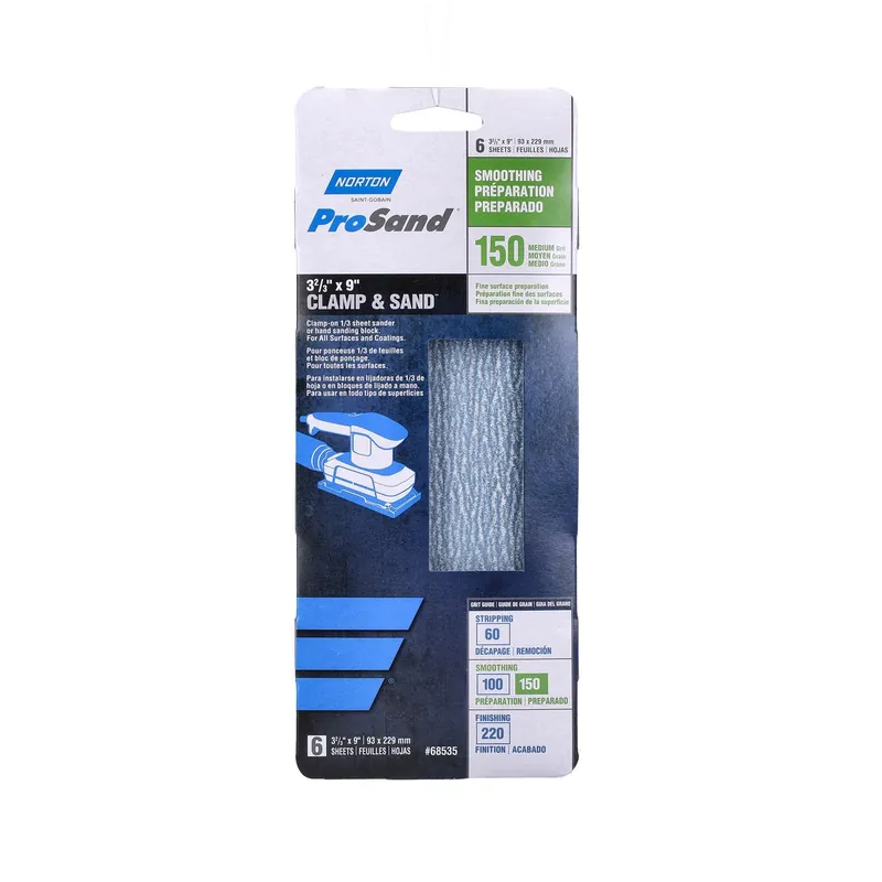 Prosand 9 In. L X 3 In. W Aluminum Oxide 150 Grit Fine 1/3 Sheet Sander