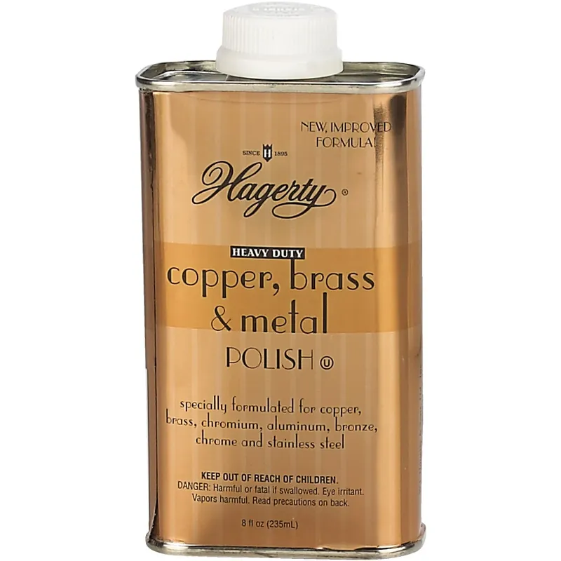8 Oz. Heavy-duty Copper, Brass And Metal Polish - No Scent Liquid Cleaner