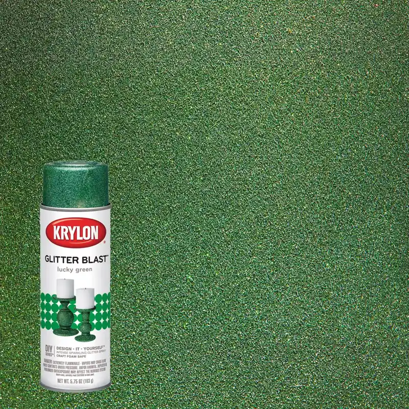 Glitter Blast Lucky Green Spray Paint 5.75 Oz - Indoor/outdoor Use