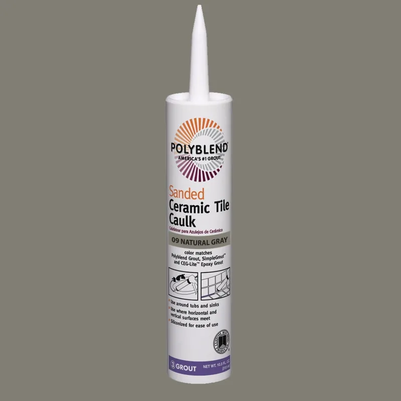 Polyblend Ceramic Tile Caulk, 9 Natural Gray, 10.5 Oz.
