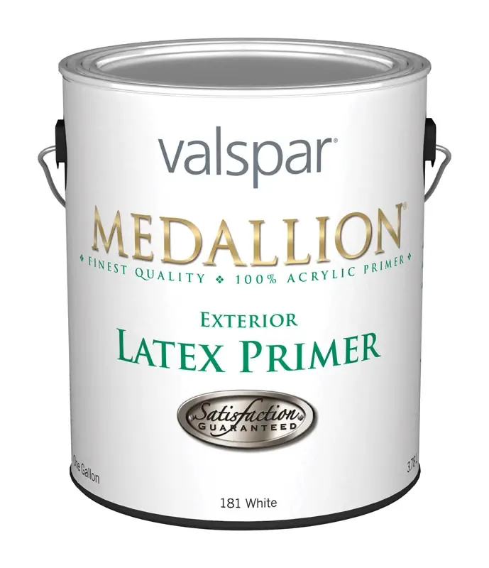 Medallion White Flat Latex Primer 1 Gallon - Stain Blocking, Indoor/outdoor Use