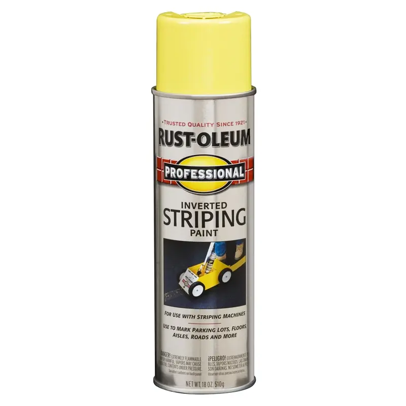 Professional Yellow Inverted Striping Paint 18 Oz - Durable, Uv Resistant