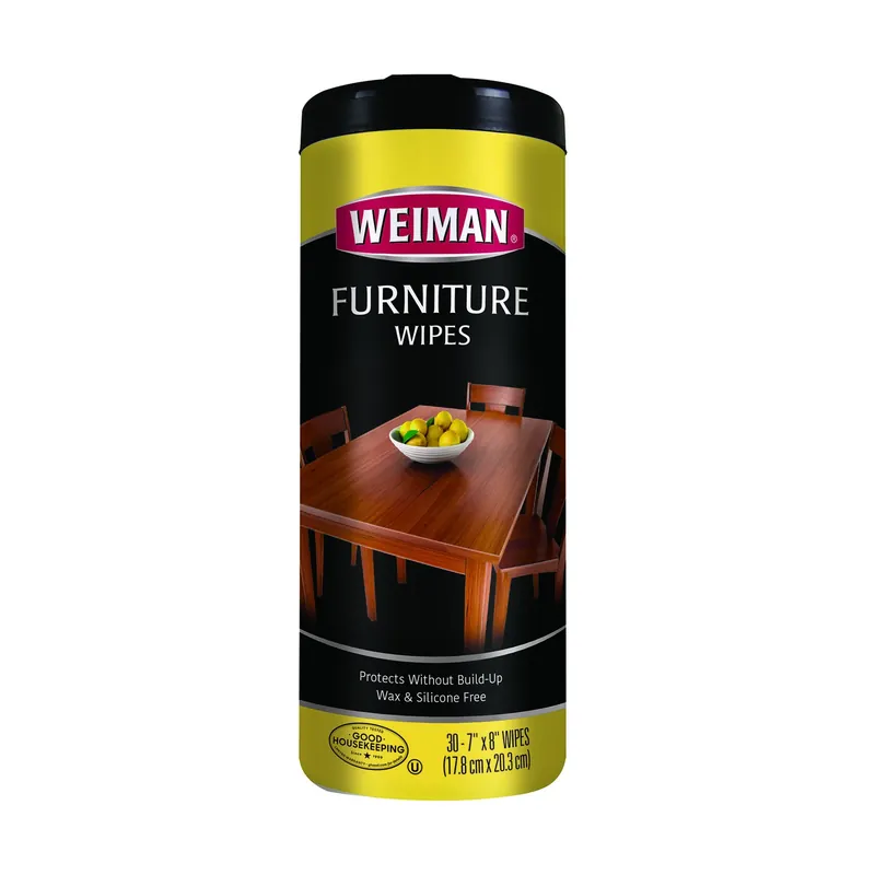 Weiman Lemon Scent Wood Cleaner And Polish 30 Pk Wipes