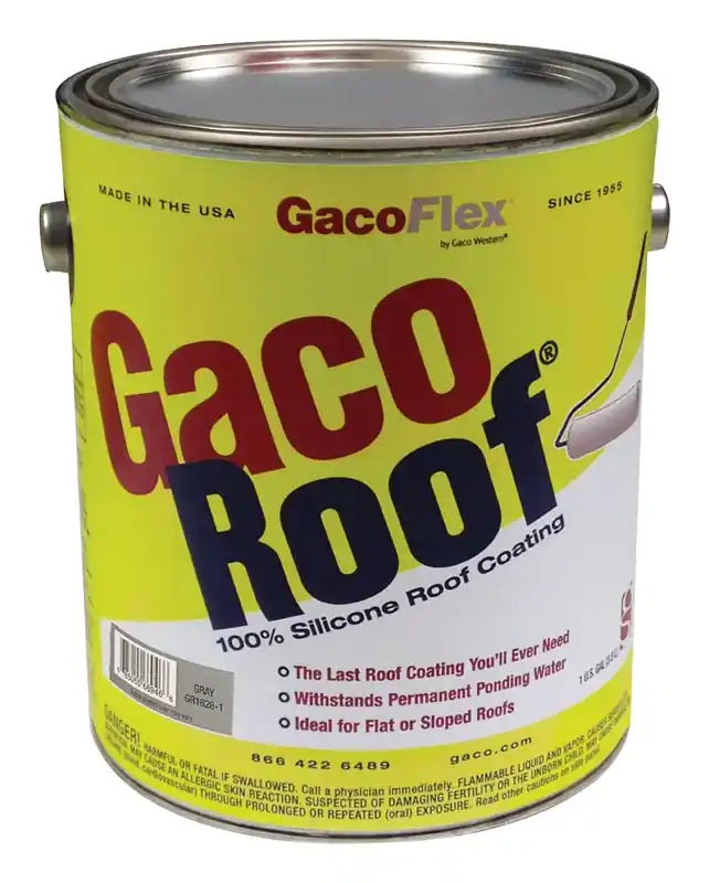 Gacoroof 1 Gallon Gray Silicone Roof Coating With 50-year Warranty
