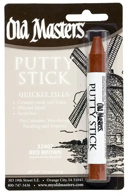 Putty Stick, Fills Nail Holes & More, Red Brown