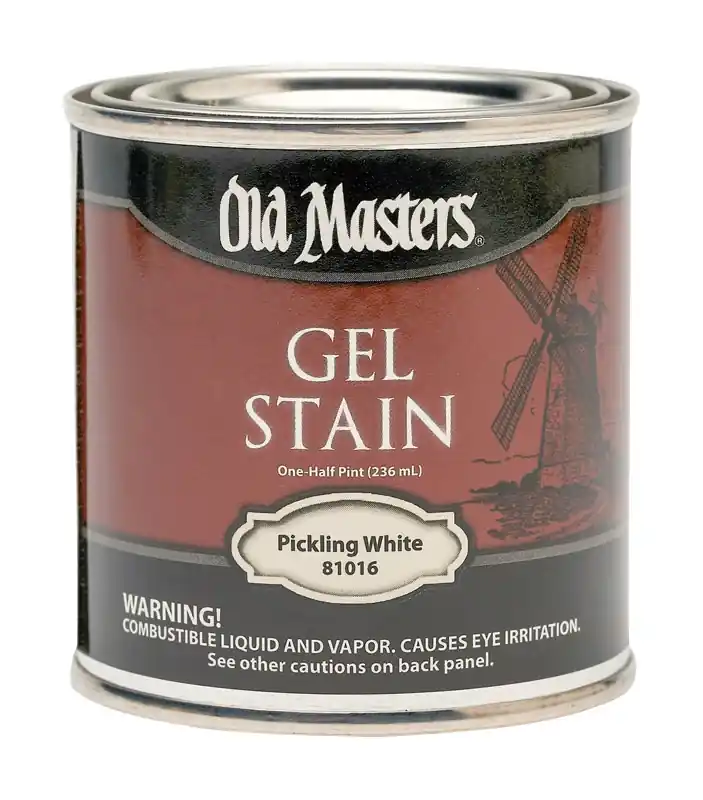 Semi-transparent Pickling White Oil-based Alkyd Gel Stain 0.5 Pint