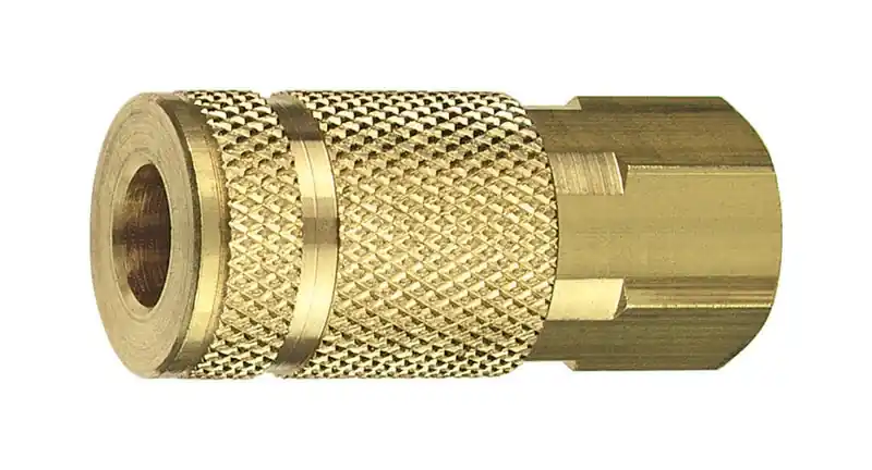 Brass Aro Style Coupler 1/4 In. Female Fnpt 1 Pc